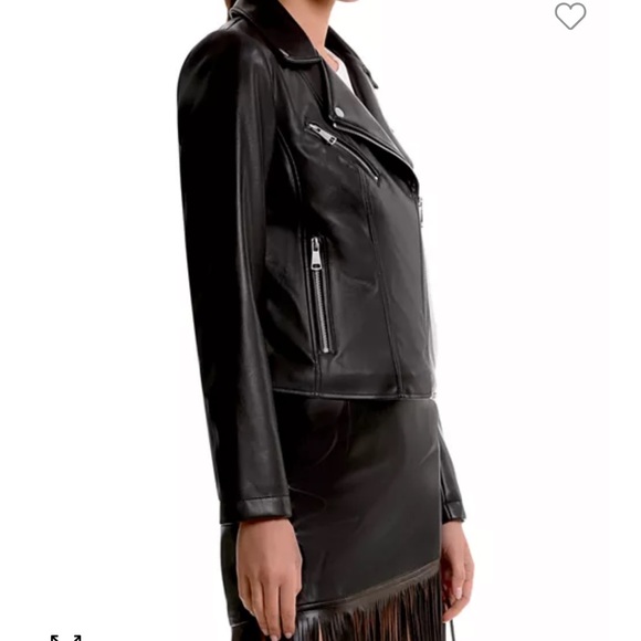 Bagatelle Faux Leather Biker Jacket - Picture 3 of 9